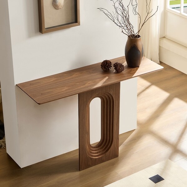 Modern Narrow Console Table with Unique Loopback Design - On Sale