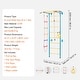preview thumbnail 12 of 10, Natural Steel 5-in-1 Kids Wall Climbing Gym with Rings and Rope Ladder - Multi Color - 43.31” L x 33.07” W x 86.61” H