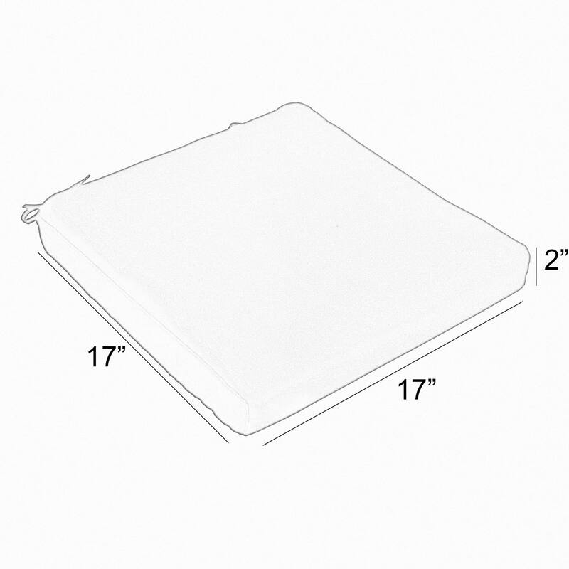Sorra Home Preview Capri Outdoor/Indoor Corded Chair Pad Set of Two 17in x 17in x 2in