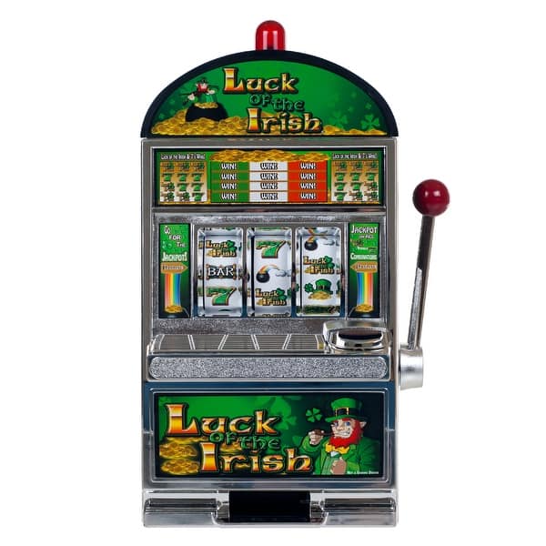 slide 2 of 2, Luck of the Irish Slot Machine Bank by Trademark Poker (Green) - Green Green