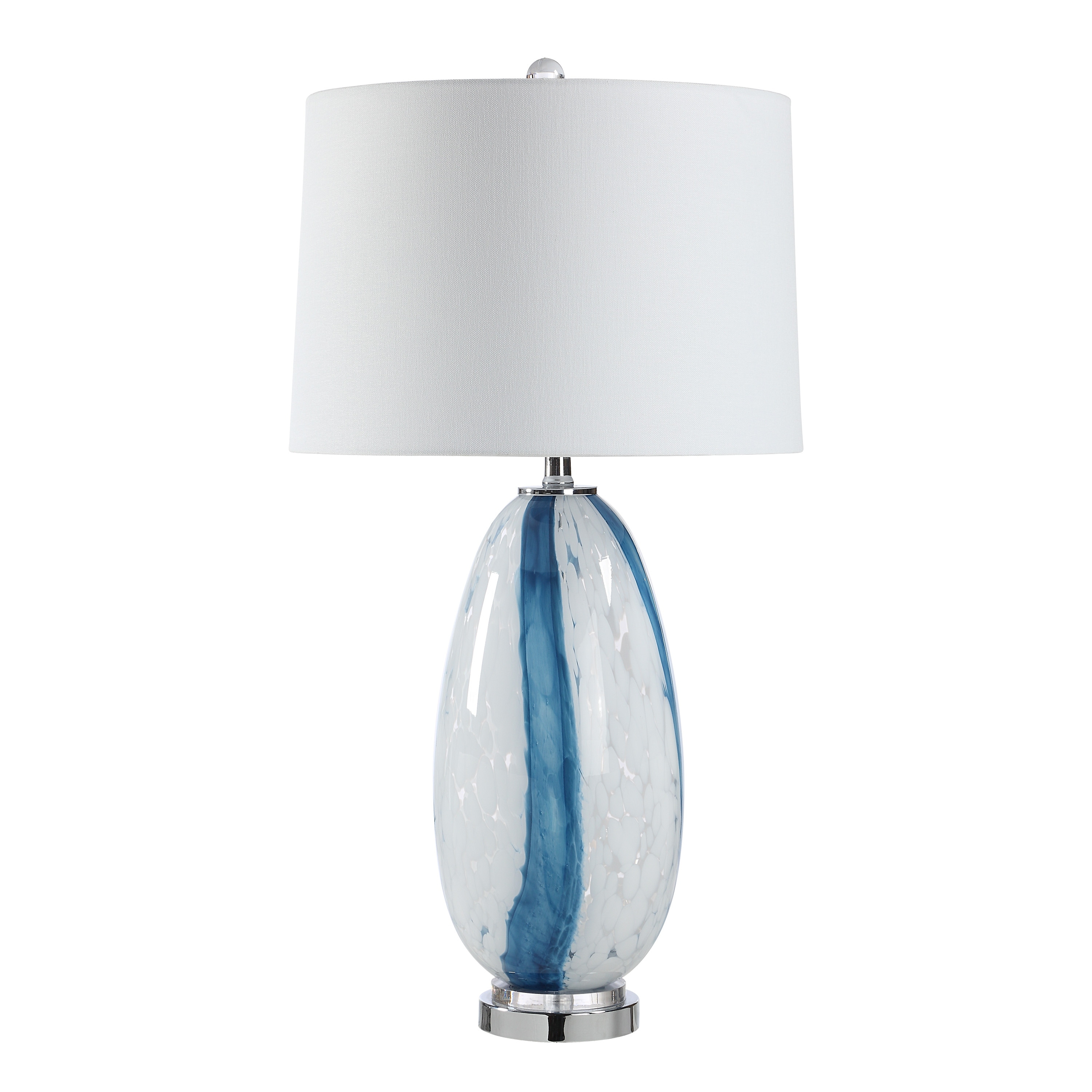Everren Solis 27.75" Height Table Lamps, Clear And Blue