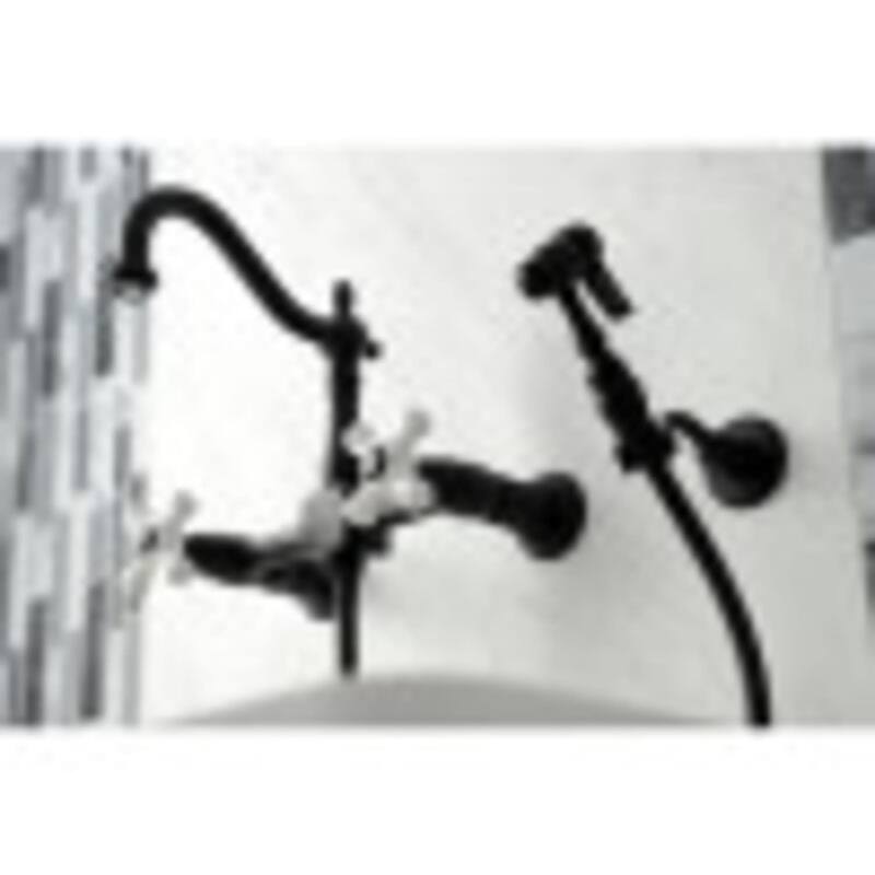 Kingston Brass Heritage 1.8 GPM Wall Mounted Widespread Kitchen Faucet