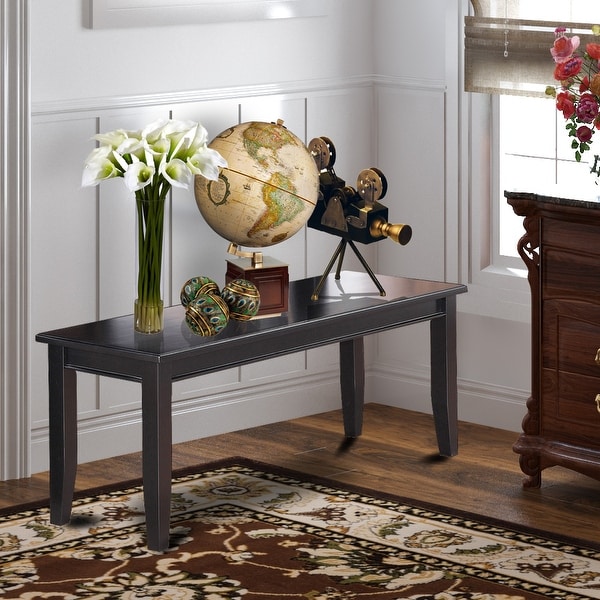 East West Furniture Backless Dudley Dining Bench with Wood Seat (Finish Option). Opens flyout.
