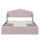 preview thumbnail 43 of 58, Full Platform Bed with Twin Trundle and 5 Storage Shelves, White Finish