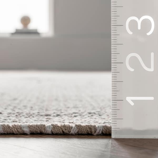 dimension image slide 0 of 2, Nuloom Lorretta Geometric Cotton Area Rug