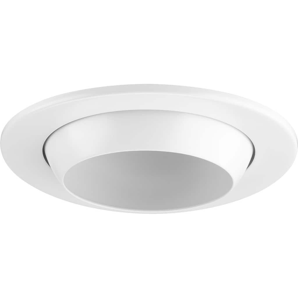 4 in. Satin White LED Recessed Eyeball Trim - Medium