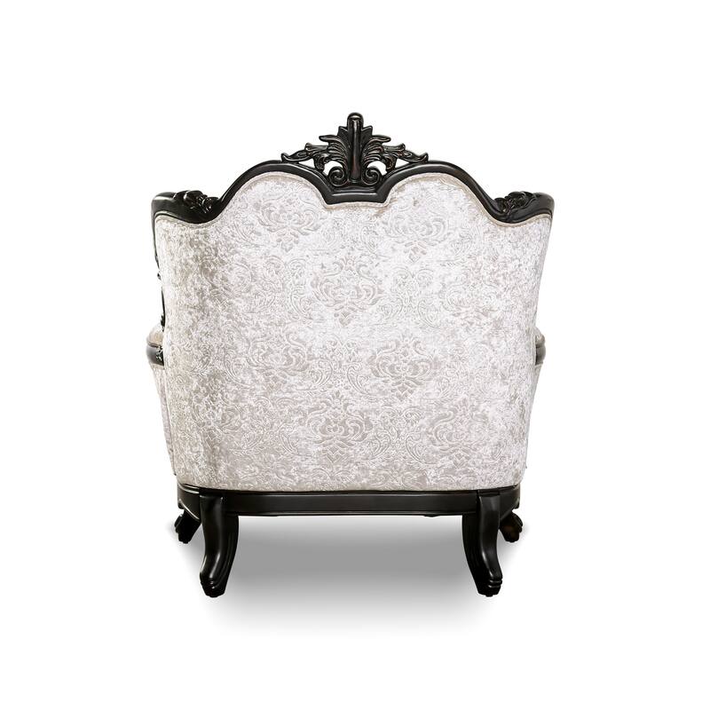 Furniture of America Clarissa Traditional Sofa Set with Button Tufted Back and Accent Pillow