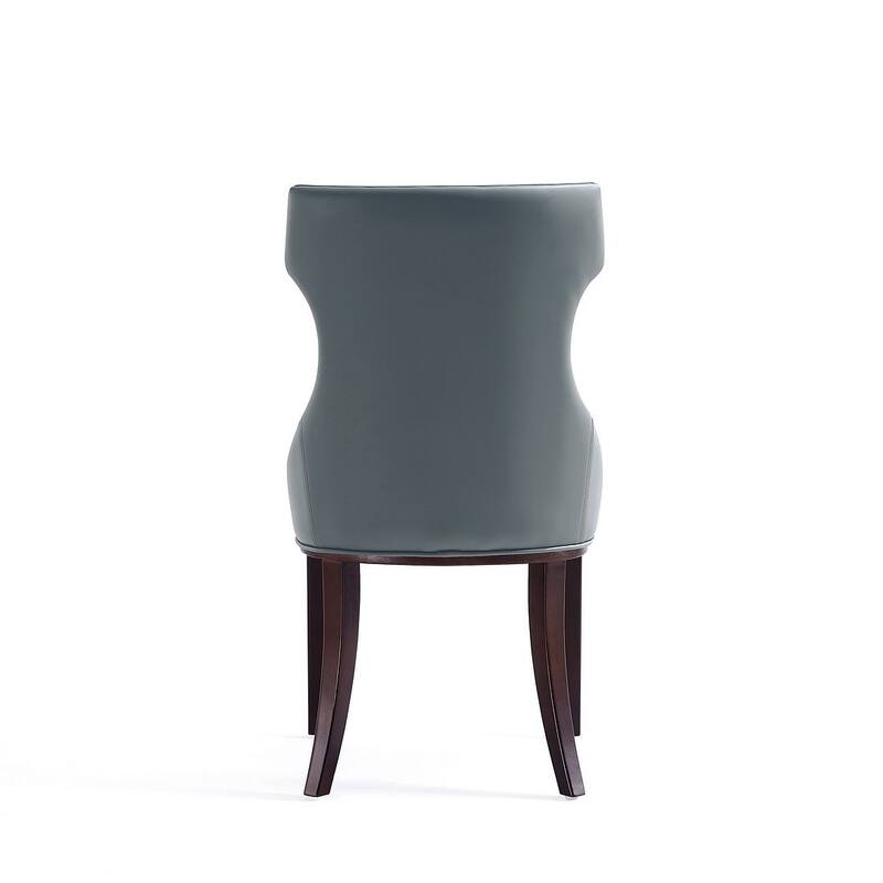Reine Black and Walnut Velvet Dining Chair (Set of Two)