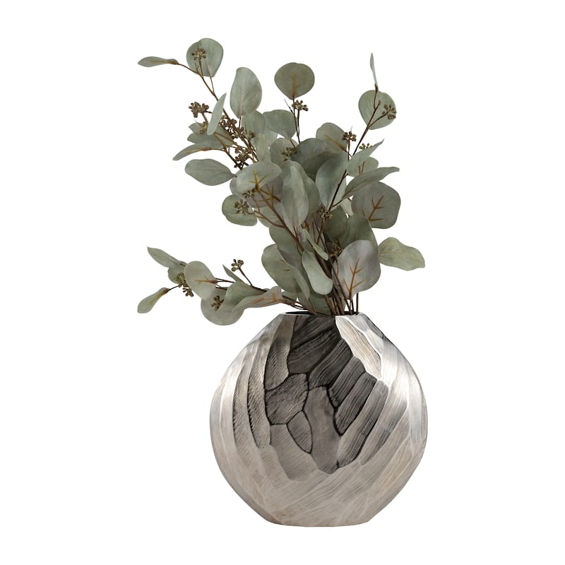 Sagebrook Home Contemporary Hammered Metal Vase