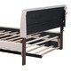 preview thumbnail 13 of 24, Full Size Teddy Fleece Upholstered Platform Bed with Twin Trundle and LED Lights, Classic Design