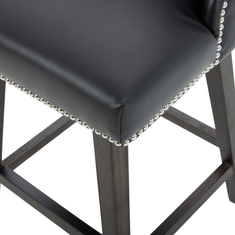 Spruce & Spring Olive Upholstered Counter Height Swivel Barstools-Single