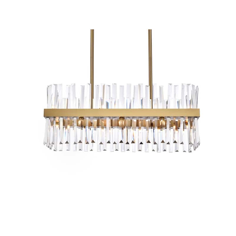 Indigo Home 30 inch crystal rectangle chandelier light