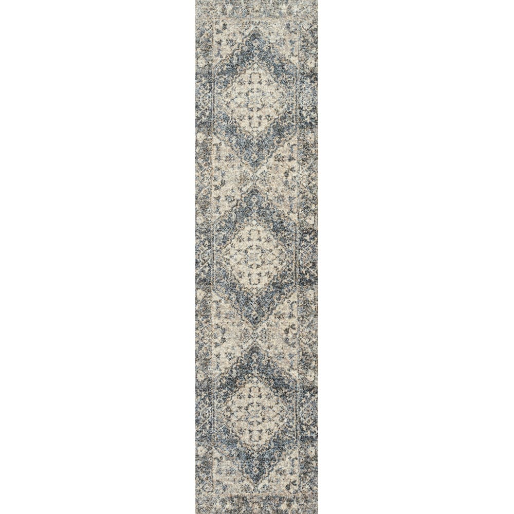 JONATHAN Y Shaii Distressed Medallion Low-Pile Machine-Washable Area Rug