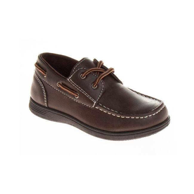 Josmo Boys' Casual Boat Shoe Loafers: Toddler - Brown - 7