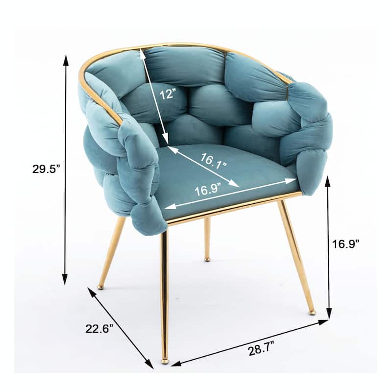 Modern Luxury Velvet Single Sofa Chair, Set of 2