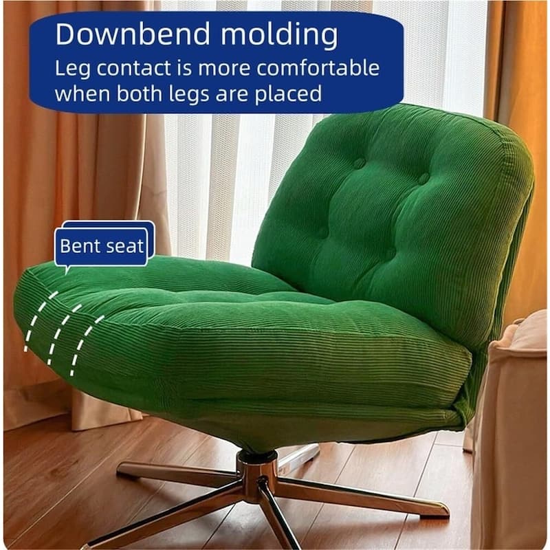 Retro Corduroy Swivel Lounge Chair