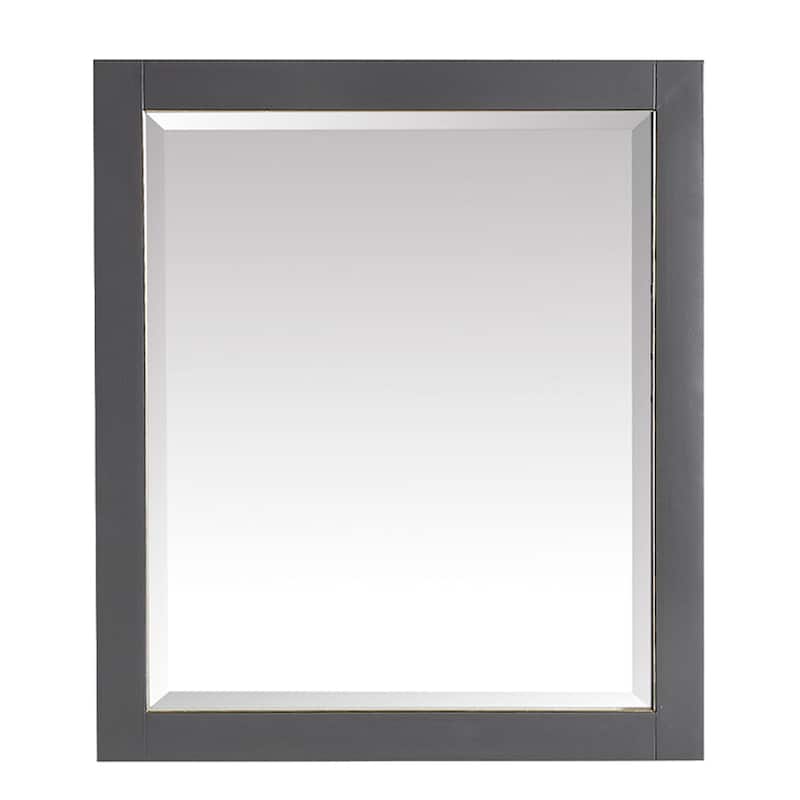 Avanity Allie/ Austen 32" x 28" Framed Bathroom Mirror - Twilight Gray with Gold Trim