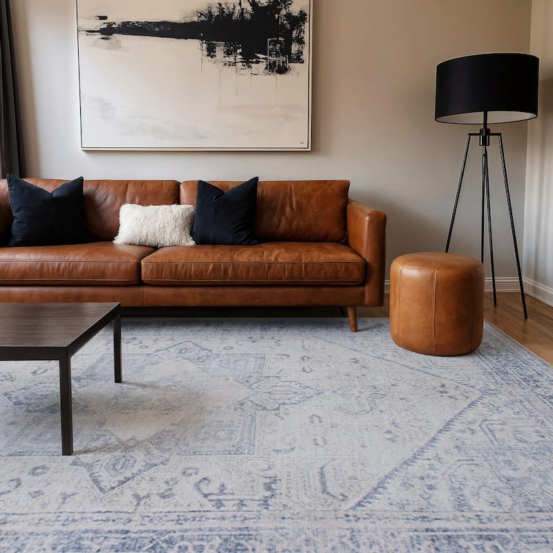 World Rug Gallery Medallion Boho Washable Area Rug