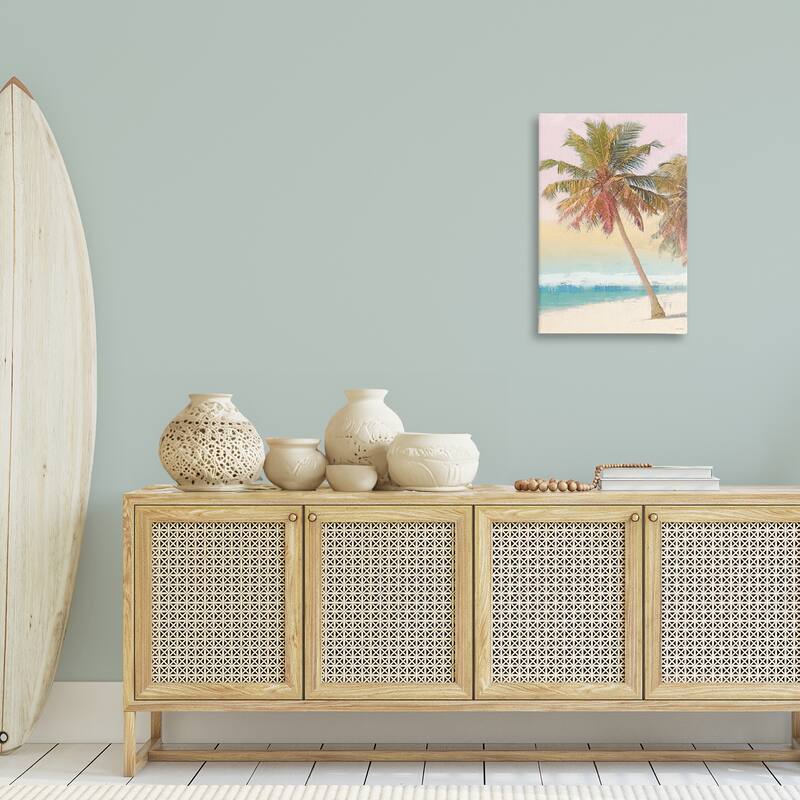 Stupell Pastel Gradient Beach Scene Canvas Wall Art Design By Amber Sterling