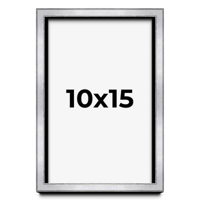 10x15 Shadow Box Frame Silver | 1.375 Inches Deep Real Wood