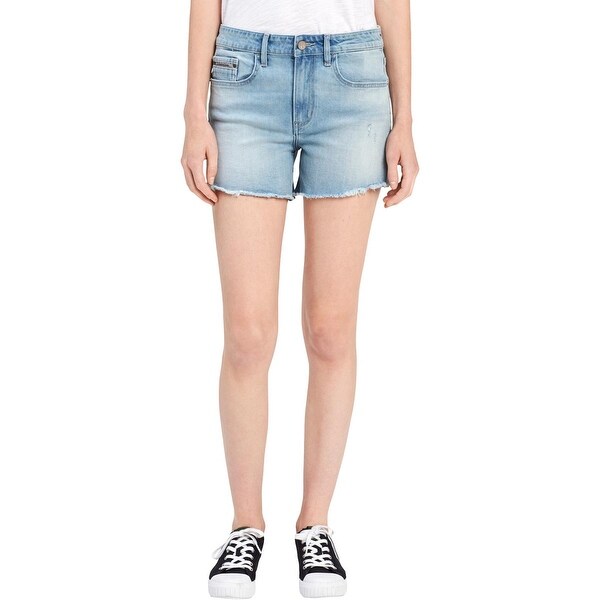 calvin klein denim shorts womens