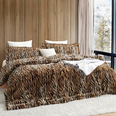 There's a Bengal in My Bed - Coma Inducer® Oversized Comforter Set - Black and Orange Stripes