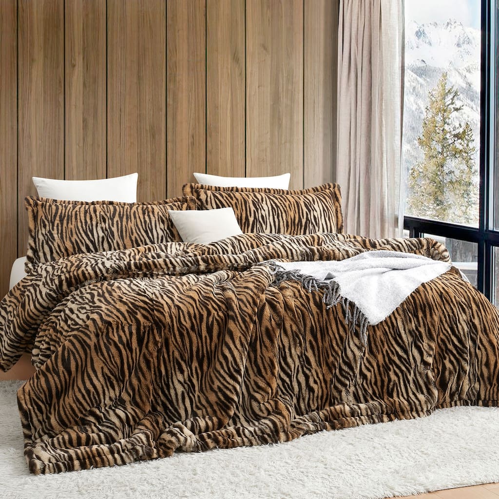 There's a Bengal in My Bed - Coma Inducer® Oversized Comforter Set - Black and Orange Stripes