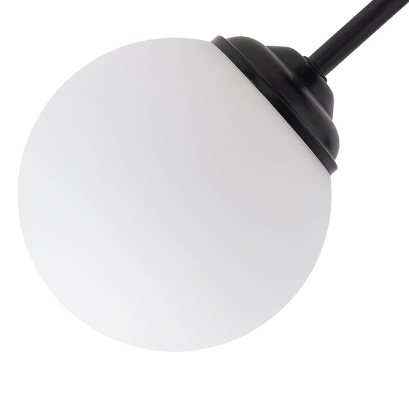 Milky Glass Globe Brass Sputnik Bubble Ceiling Light - 30in Chandelier