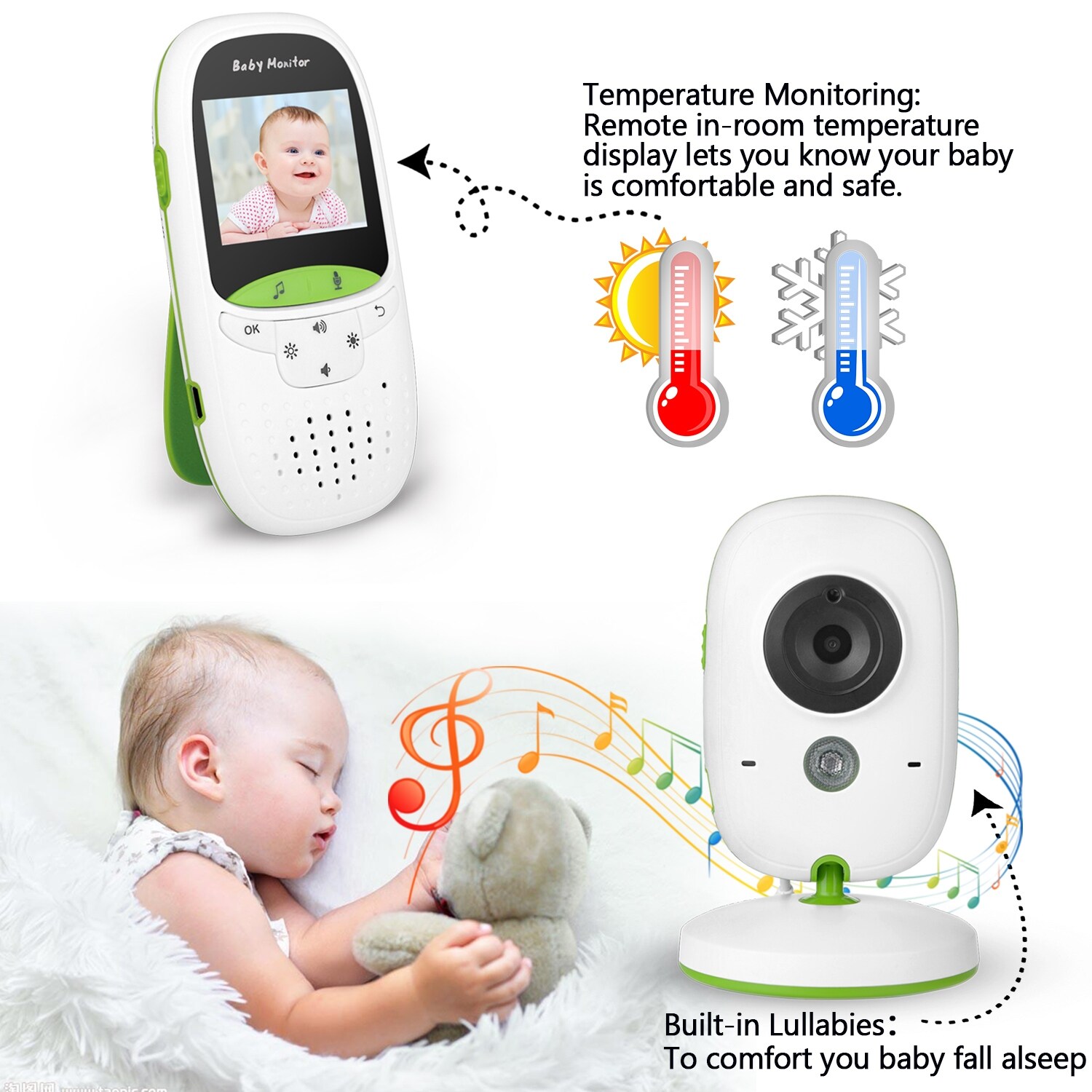 Consumer Electronics Video Baby Monitor With Digital Camera