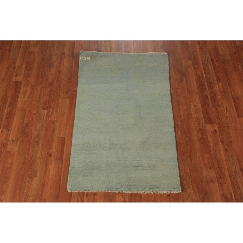 Modern Gabbeh Oriental Rug Handmade Solid Contemporary Wool Carpet - 2'6" x 4'0"