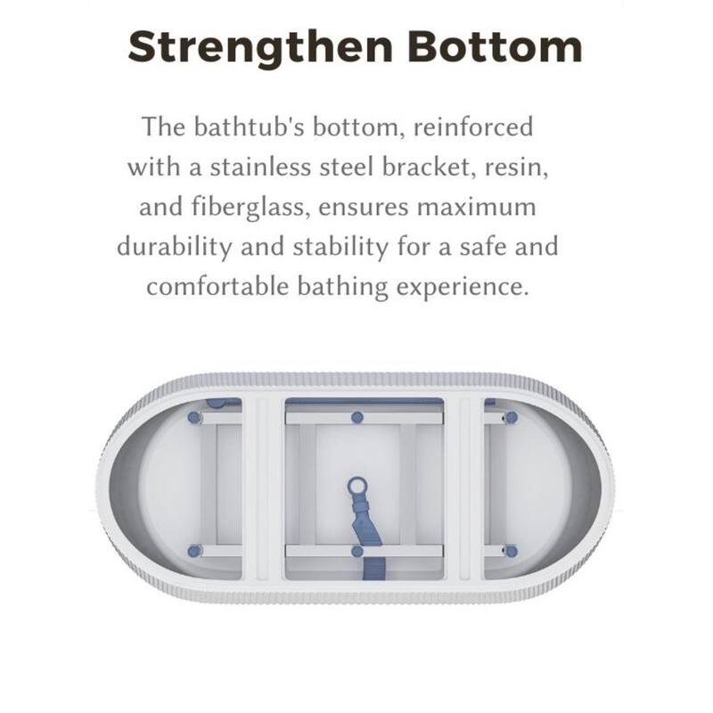 Stufurhome 67" In. Acrylic Freestanding FlatBottom Design Soaking Tubs with Chrome Overflow and Pop Up Drain