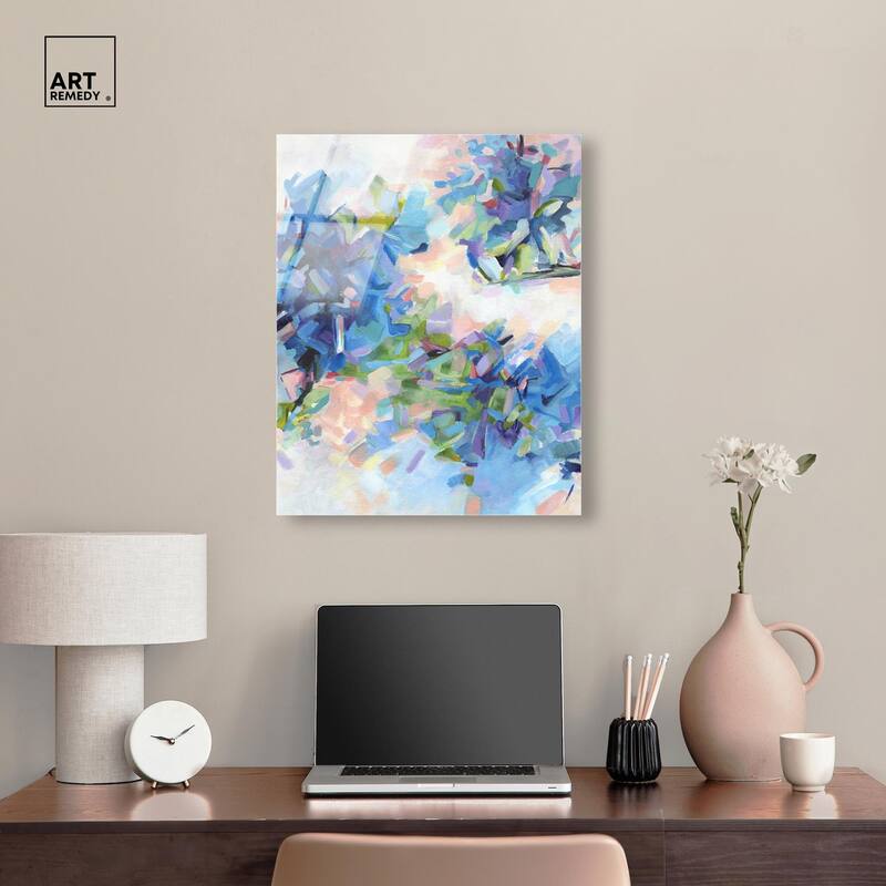 Blue Botanicals Acrylic by Art Remedy, Ready to Hang