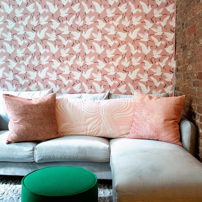 Tempaper Family of Cranes by Novogratz Peel and Stick Wallpaper