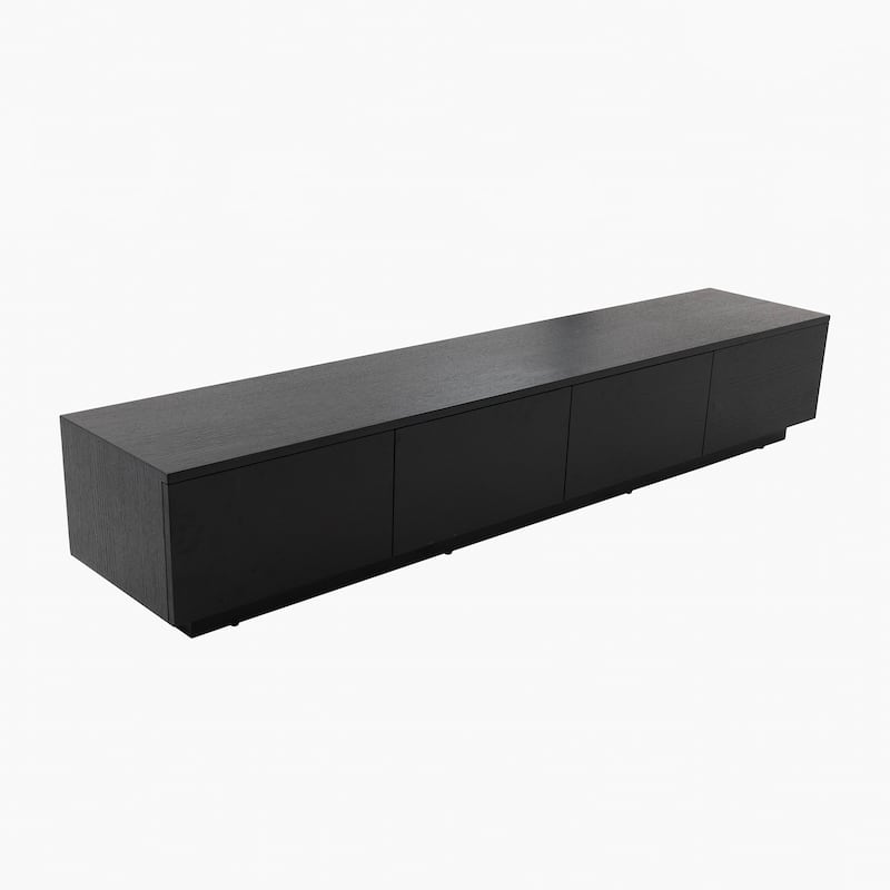 Minimalist Wood TV Stand with 4 Drawers, Modern Long Media Console for up to 100 Inch, Fully Assembled