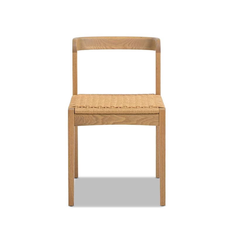 Jennifer Taylor Home Capri Woven Seat Oak Wood Dining Chair