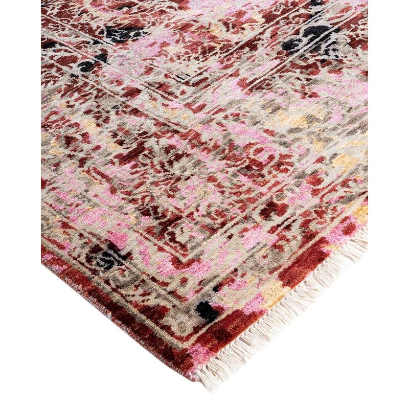 Ikat One-of-a-Kind Hand-Knotted Area Rug, Brown - 8' 1" x 10' 1"