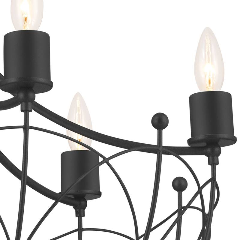 Kichler Lighting Topiary 28 inch 6-Light Chandelier Textured Black