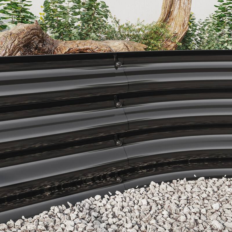 Oval Large Metal Raised Planter Bed