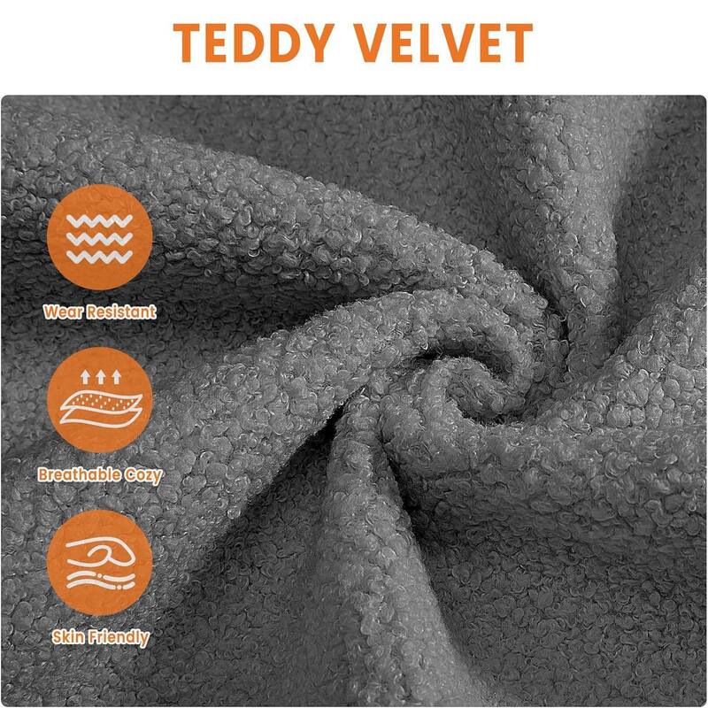 Modern Teddy Fleece Loveseat Sofa, 83" Cloud Couch for Living Room, Apartment, Office, Bedroom