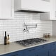 preview thumbnail 2 of 23, Modern Wall Mounted Pot Filler with Dual Swing Joints Chrome