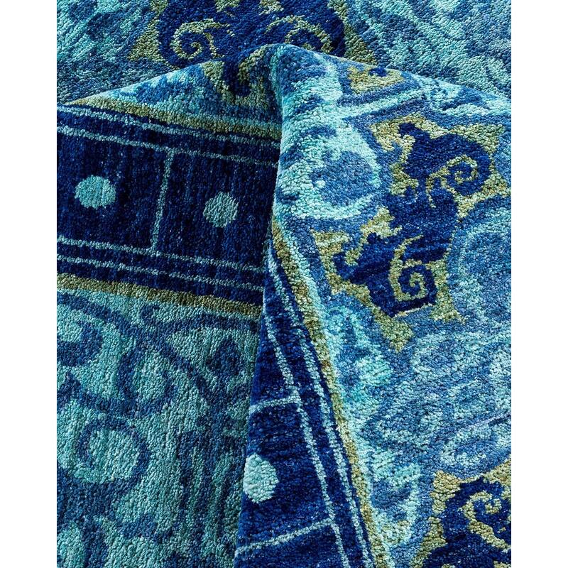 Contemporary Overdyed Wool Hand Knotted Area Rug - 9' 2" x 11' 5"