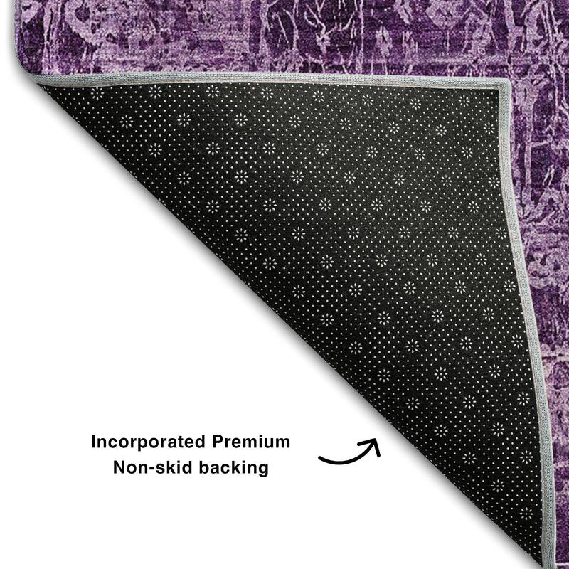 Premium Washable Super Soft Solid Abstract Mayfield Rug