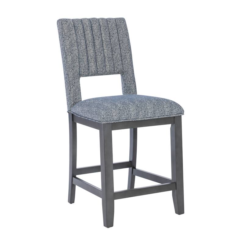 Wilson Grey Upholstered 25-Inch Counter Stool (Set of 2)