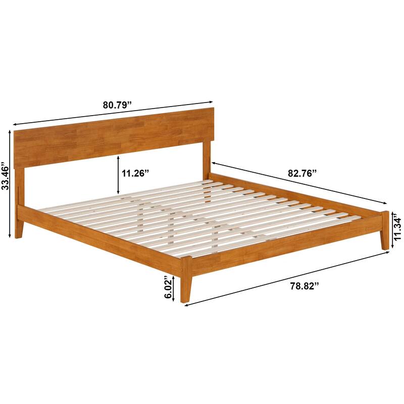 AFI, Orlando Solid Wood Low Profile Platform Bed