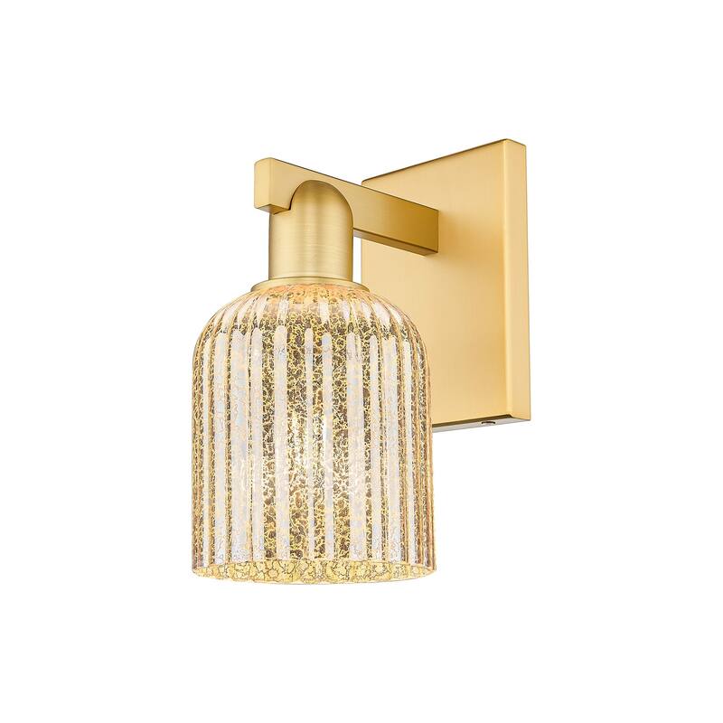 Innovations Lighting 716-1W-11-5 Bridal Veil Sconce Bridal Veil 11" - Satin Gold / Mercury
