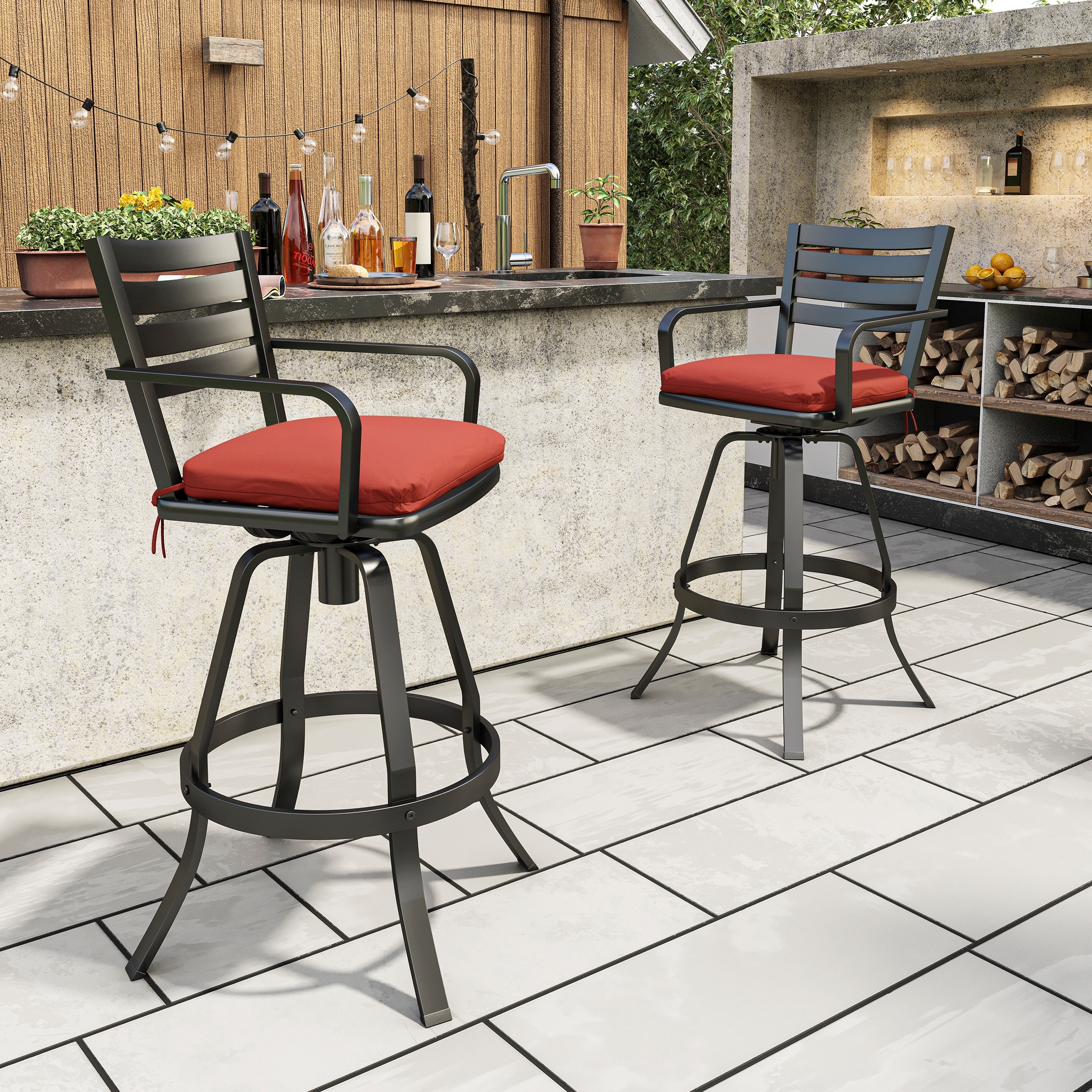 Cast aluminum bar stools deals