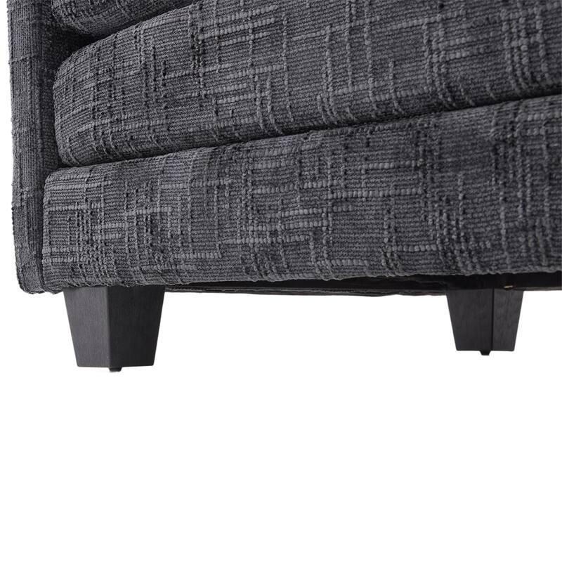 Modern Chenille Chaise Couch L-shaped Sectional Sofa with Storage Ottoman, Phone Holder, USB/Type-C Ports and Side Pockets