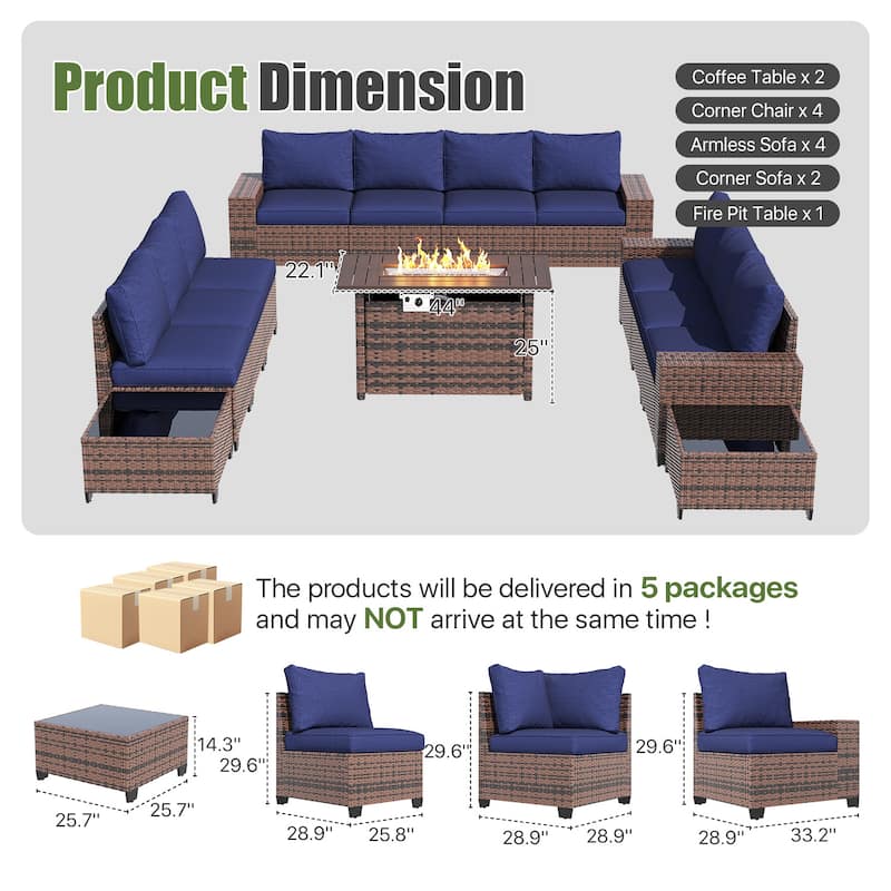 Patio Furniture Set , Outdoor Sectional Sofa Set
