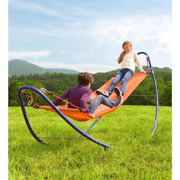 HearthSong 10.75 ft. x 4 ft. Rockin- 2-in-1 Adjustable Hammock - One-Size. Opens flyout.