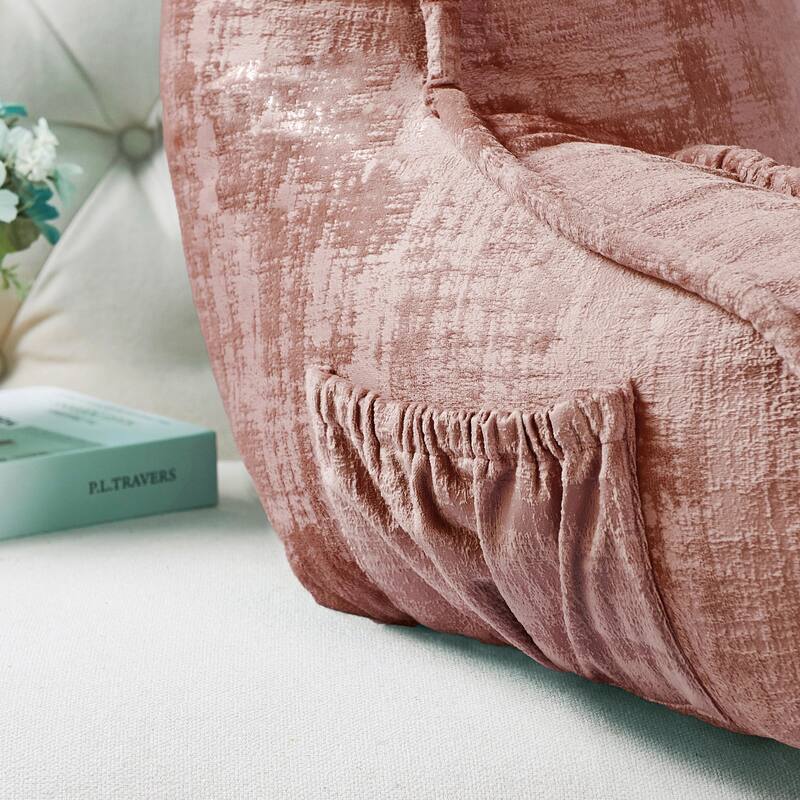 Textured Velvet Bedrest Reading Pillow Cover & Filling